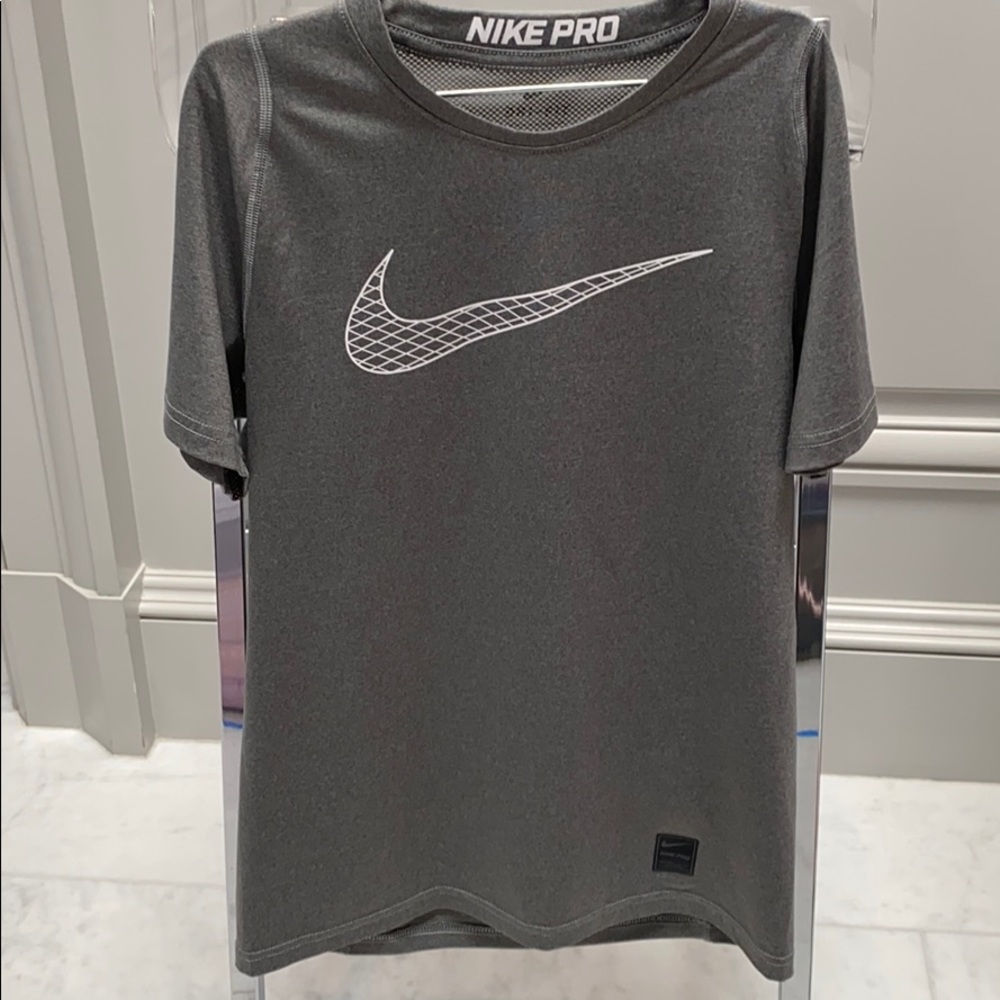 NIKE PRO DRI-FIT GRAY S/T-SHIRT SIZE L YOUTH